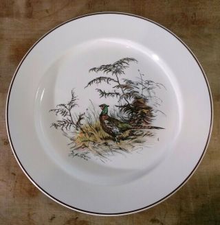 Villeroy & Boch Fontainebleau 4 Dinner Plate 10 1/2 " Pheasant Retired Rare