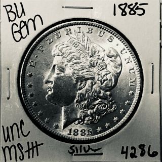 1885 Bu Gem Morgan Silver Dollar Unc Ms,  U.  S.  Rare Coin 4286