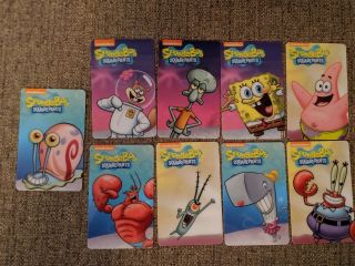 Spongebob Arcade Coin Pusher Dave And Busters Full Set With Rare Gary Card