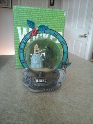 Wicked The Musical Snowglobe 2003 Plays “for Good” - Broadway Extremely Rare Htf