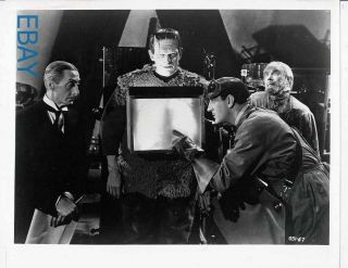 Boris Karloff Basil Rathbone Bela Lugosi Rare Photo Son Of Frankenstein