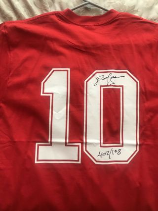John Barnes Liverpool Signed Number 10 Shirt Rare With Appearances And Goals
