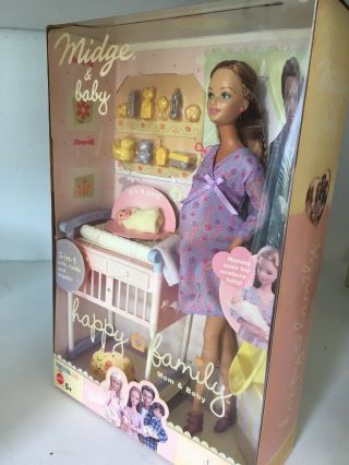 Happy Family Midge & Baby Pregnant Barbie Doll 56663 Rare 2002 Mattel MIB NRFB 2