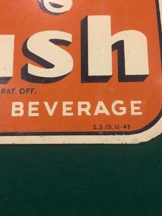 Vintage Orange Crush Crushy Sign 1943 RARE 3