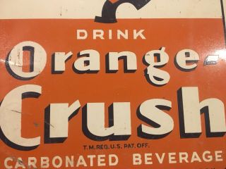 Vintage Orange Crush Crushy Sign 1943 RARE 7