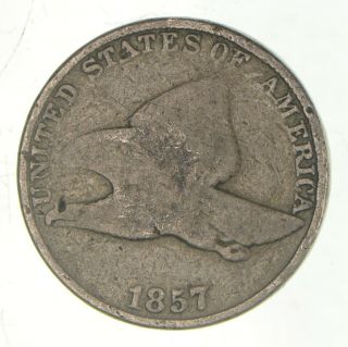 Crisp - 1857 - Flying Eagle United States Cent - Rare 981