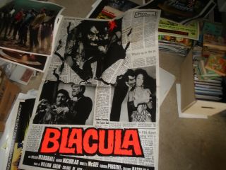Giant Blacula Movie Poster 55 " X 39 Flourescent Rare Legma 32 14 43
