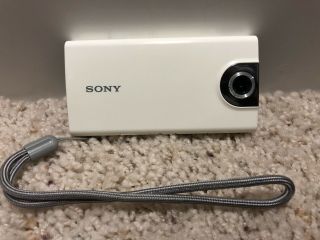 Sony Bloggie Mhs - Fs1 (4 Gb) Hard Drive Camcorder White Rare Color