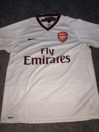 Arsenal Away Shirt 2007/08 Herbert Chapman X - Large Rare