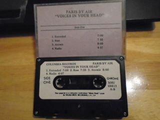 Rare Promo Paris By Air Cassette Tape Electronic Voices In Your Head Mixes 1989