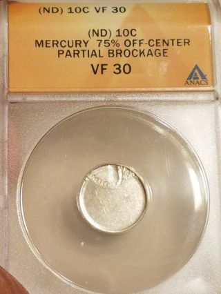 Very Rare To Unique Off Center And Brockage Mercury Dime Error Coin