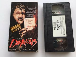 1987 Horror Movie Night Of The Demons Rare Unrated Version Vhs