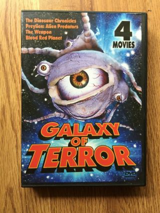 Galaxy Of Terror Dvd Rare Oop 4 Movies (2 Discs,  2005) Dinosaur Chronicles,
