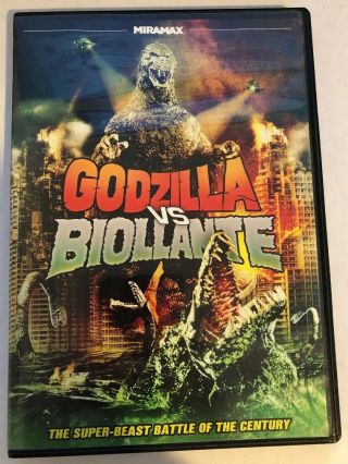 Godzilla Vs.  Biollante (dvd 2014) Very Rare Oop Sci - Fi Miramax Region 1,  Good