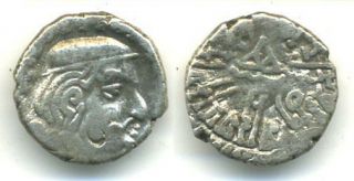 Western Kshatrapas - Rare Silver Drachm Of Bhartrdaman As Mahakshatrap (278 - 295)