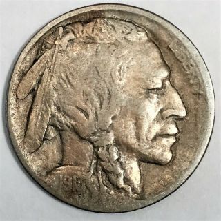 1913 - D Type 1 Buffalo Nickel Coin Rare Date