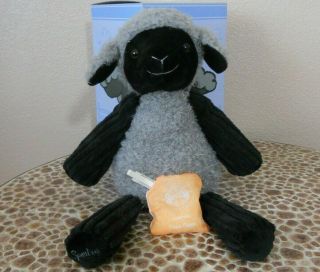 Scentsy Buddy " Lulu The Lamb " Retired Rare Full Size Black Soft With Scent Pack
