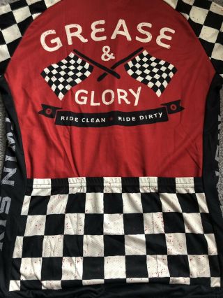 Twin Six Mens Cycling Jersey Size M “Grease & Glory” Rare Made In USA 8