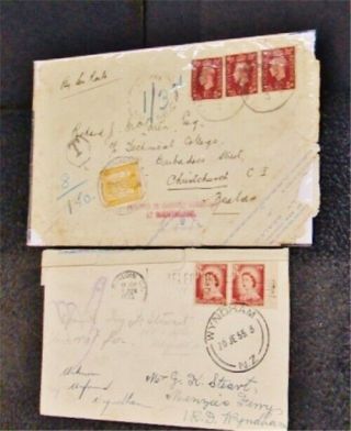 Nystamps British Zealand Stamp Early Cover Rare Seal