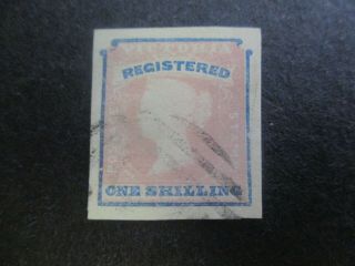 Victoria Stamps: 1/ - Registered Imperf - Rare (f24)