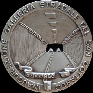 Switzerland Medal,  Gotthard 1980,  Bronze,  Rare,  [0585]