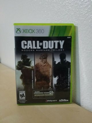 Call Of Duty - Modern Warfare Trilogy Rare (3 Disc) Xbox 360 Game Set Vg