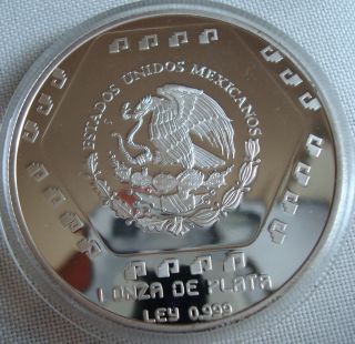 Mexico Rare Dintel 26 N$5 Onza Silver Proof Uncirculated 1994 2