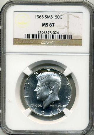 1965 Silver Kennedy Ngc Sms 67 Rare
