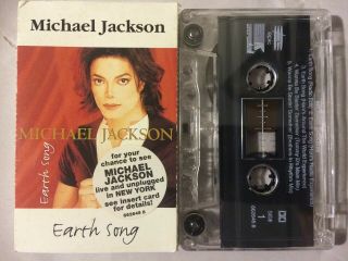 Michael Jackson Very Rare Australian Earth Song Card Sleeve Cassette Single