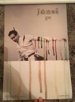 Jonsi Go 11x17 Promo Poster rare sigur ros 2010 XL recordings 2