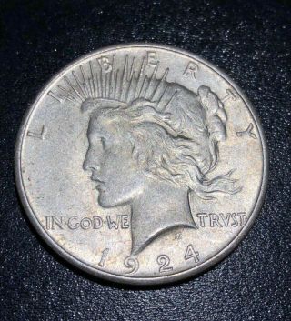 1924 S Peace Silver Dollar $1 90 Rare Large Silver Us Coin