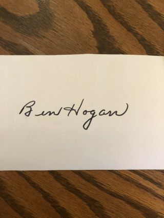 Rare Ben Hogan Autograph Signed U.  S Postage Card Featuring Abe Lincoln 4c Stamp