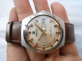 Very Rare Swiss Made Ss Atlantic Master Mariner Mens Autoamtic Wristwatch