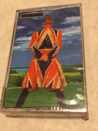 David Bowie Earthling Cassette 1997 Virgin U.  S.  Rare Tape Tin Machine