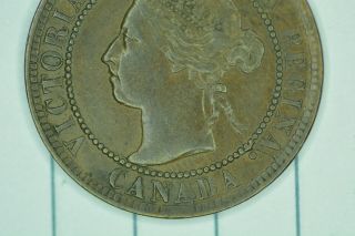 Canada 1 Cent 1895 Ef (my Opinion).  Three Die Crack.  Rare This.  C23