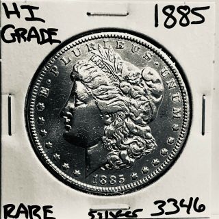 1885 Morgan Silver Dollar Hi Grade U.  S.  Rare Coin 3346