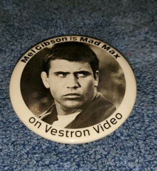 Rare Vintage Mad Max Promotional Pinback Buttons Mel Gibson Vestron Video