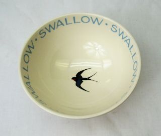 Bridgewater bird Bowl England pottery Swallow rare 5 1/4 