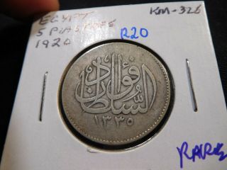 R20 Egypt 1920 5 Piastres Rare