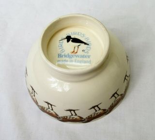 Bridgewater bird Bowl England pottery song Thrush rare 5 1/4 