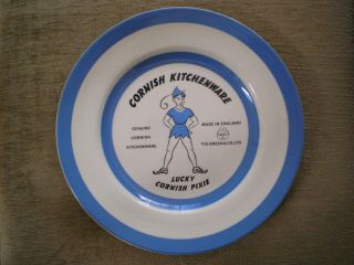 Rare 1959 Tg Green Cornish Kitchenware Lucky Cornish Pixie Advertising Plate