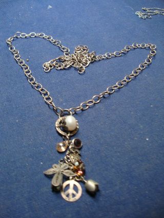 Grandmas Estate Sterling Silver Rare Artisan Big Chunky Necklace