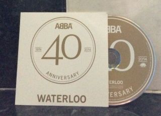 Abba Waterloo 40th Anniversary Cd Single Promo Tate Modern Rare
