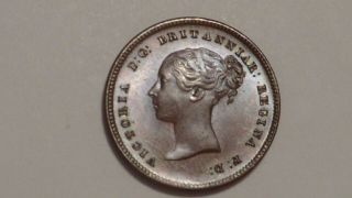 1839 Half - Farthing.  Sheeny Unc.  Rare Thus.  Victoria Copper.  British.  1842