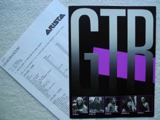 " Gtr " (yes / Genesis) - 1986 Orig Us Promo Only 6 Page Bio W/ Discography - Rare