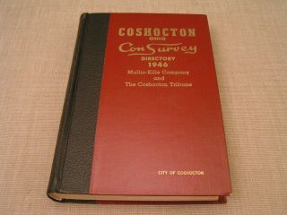 1946 Coshocton Ohio Consurvey City Directory Phone Telephone Reference Book Rare