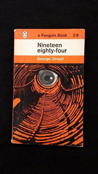 Rare 1984 Nineteen Eighty - Four George Orwell Penguin Eye Cover 1964 Vintage