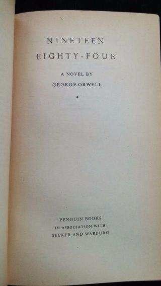 Rare 1984 Nineteen Eighty - four George Orwell Penguin eye cover 1964 vintage 4
