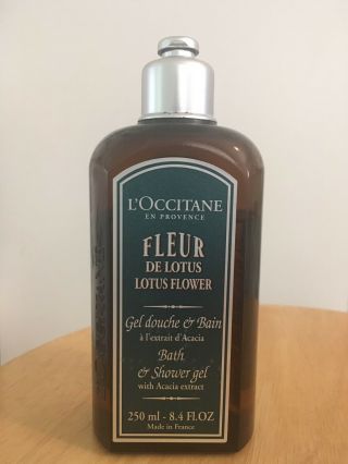 Loccitane Fleur De Lotus Bath And Shower Gel Rare Full Size Provence