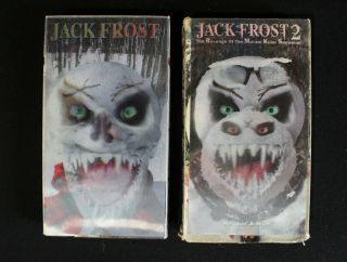 Jack Frost 1 & 2 Vhs Rare Oop Lenticular Cover
